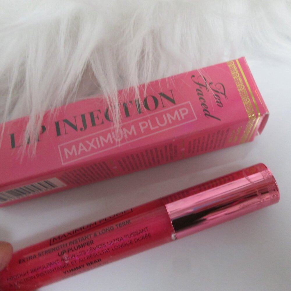 Too Faced Lip Injection Yummy Bear Maximum Lip Plumping Gloss FULL Size SHINE!